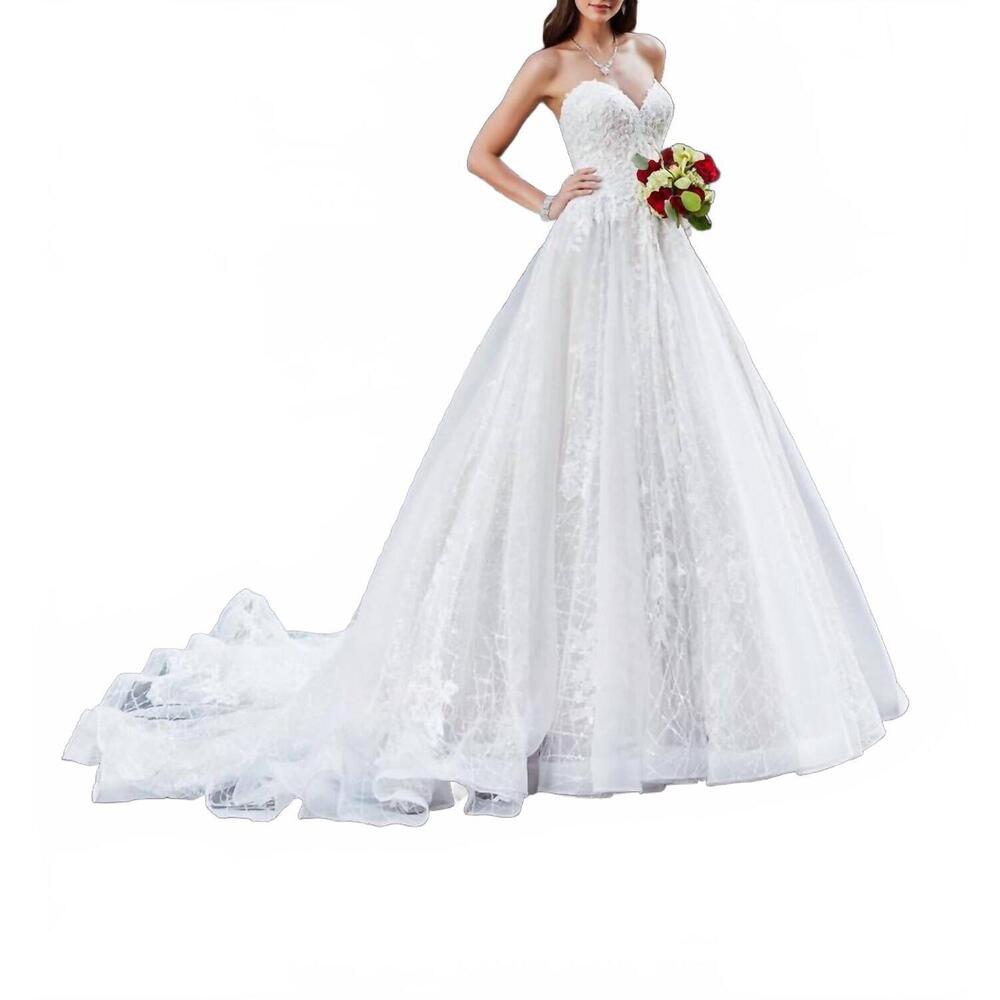 NEW KITTY CHEN COUTURE giana lace wedding dress in ivory